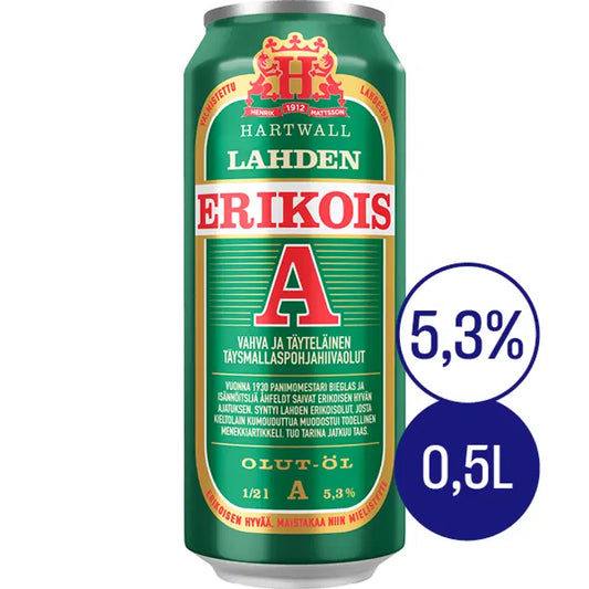 Lahden Erikois A olut 5,3% 0,5 l｜Lahden Erikois 饮料5.3% 0,5 l