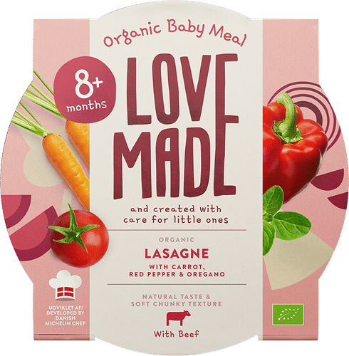 Lovemade 千层面、胡萝卜、红甜椒与牛至 185G｜LoveMade LASAGNEA, PORKKANAA, PUNAISTA PAPRIKAA & OREGANOA, 185G