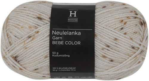 House Bebe Color 毛线 50克 米色，白色 31373｜House lanka Bebe Color 50 g beige, valkoinen 31373
