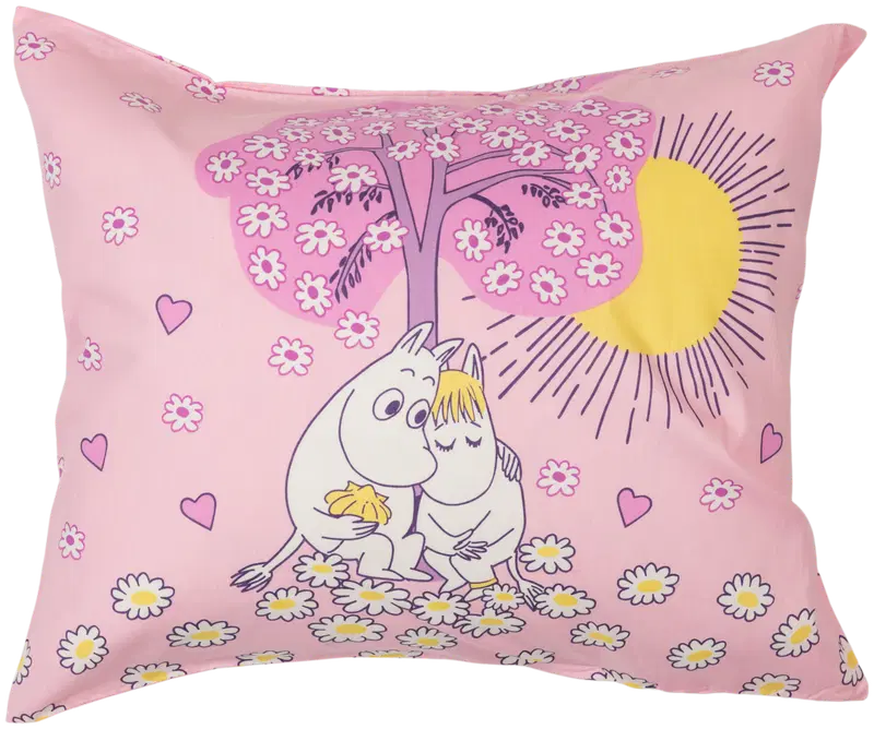 Moomin Arabia 姆明枕套 50x60cm 心形手 GOTS｜Moomin Arabia Muumi tyynyliina 50x60cm Sydänkäp. GOTS
