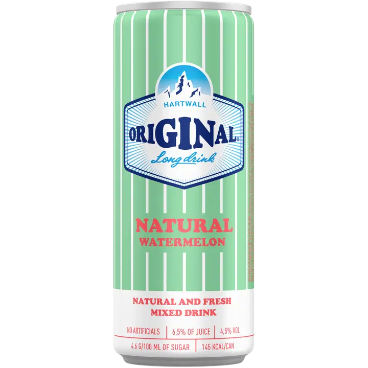 Hartwall Original Long Drink 天然西瓜 4.5% 0,33 l｜Hartwall Original Long Drink Natural Watermelon 4,5% 0,33 l