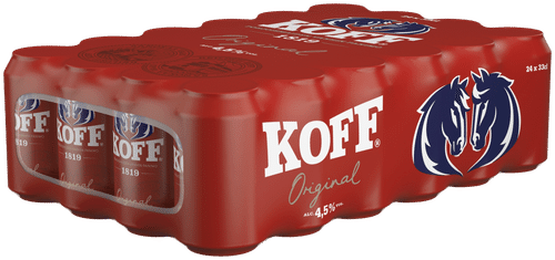 24-pack KOFF Lager olut 4,5 % tölkki 0,33 L