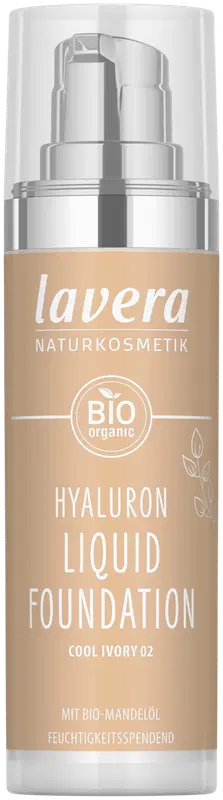 lavera 玻尿酸液体粉底 -冷象牙白02- 30 ml｜lavera Hyaluron Liquid Foundation -Cool Ivory 02- 30 ml