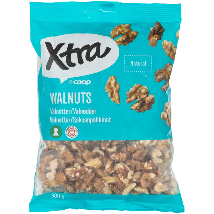 Xtra kuoritut saksanpähkinät 300 g-Xtra 带壳核桃 300 g
