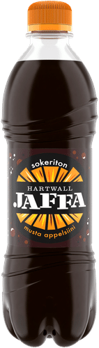 Hartwall Jaffa Musta Appelsiini Sokeriton virvoitusjuoma 0,5 l