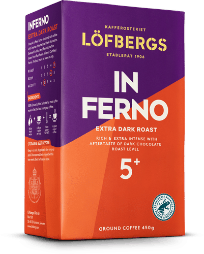 Löfbergs Inferno Erittäin tumma Suodatinkahvi 450g Rainforest Alliance｜Löfbergs Inferno 极黑过滤咖啡 450g 雨林联盟
