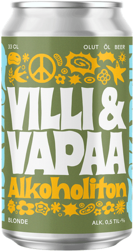 Fiskarsin Panimo Villi ja Vapaa non-alc Blonde 0,5% 33cl tölkki