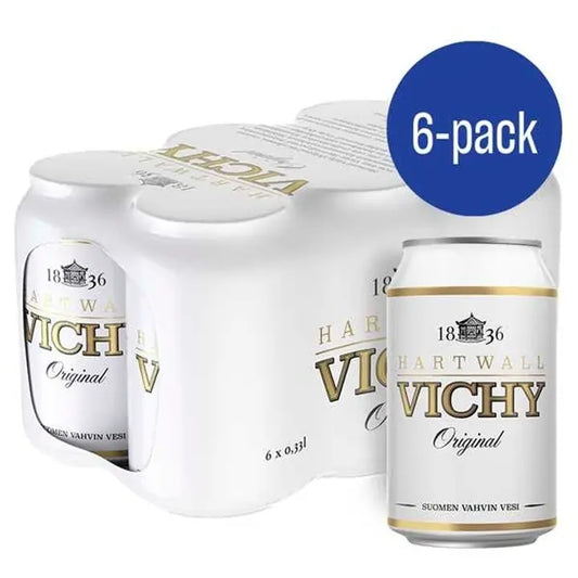 6 x Hartwall Vichy Original kivennäisvesi 0,33 l｜Hartwall Vichy 6 x Hartwall 维希原味矿泉水 0,33 l