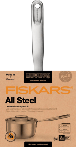 Fiskars 平底锅 All Steel 1,5l｜Fiskars kasari All Steel 1,5l