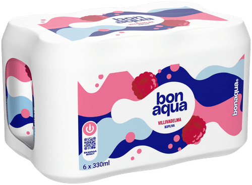 Bonaqua 6罐装 Bonaqua 野覆盆子气泡饮料 0,33 L