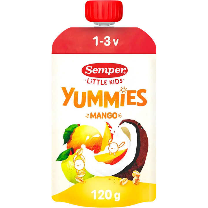 Semper Yummies smoothie mango 120g 1-3 vuotiaille｜Semper Yummies 芒果冰沙 120g 适合 1-3 岁儿童