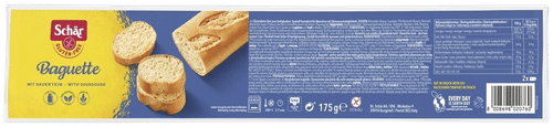 Schär 175g Baguette gluteeniton esipaistettu vaalea leipä｜Schär 175克无麸质预烤白法棍