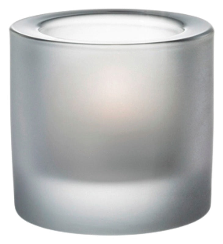 Iittala 石材烛台60毫米磨砂透明｜Iittala Kivi kynttilälyhty 60 mm mattakirkas