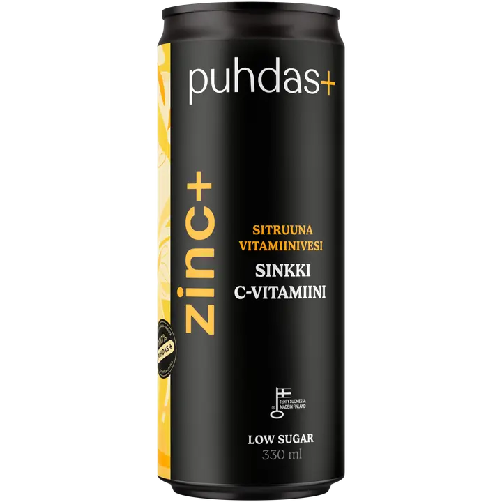 Puhdas+ Zinc+ vitamiinivesi sitruuna 330 ml｜Puhdas+ 锌+维生素水柠檬 330 ml