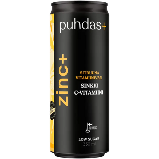 Puhdas+ Zinc+ vitamiinivesi sitruuna 330 ml｜Puhdas+ 锌+维生素水柠檬 330 ml
