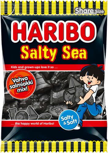 Haribo Salty Sea 170克咸甘草糖袋装