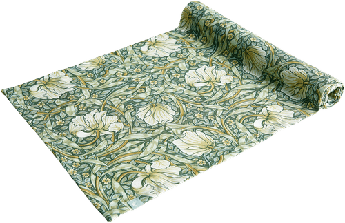 William Morris 长桌布 Pimpernel 绿色 43x160cm