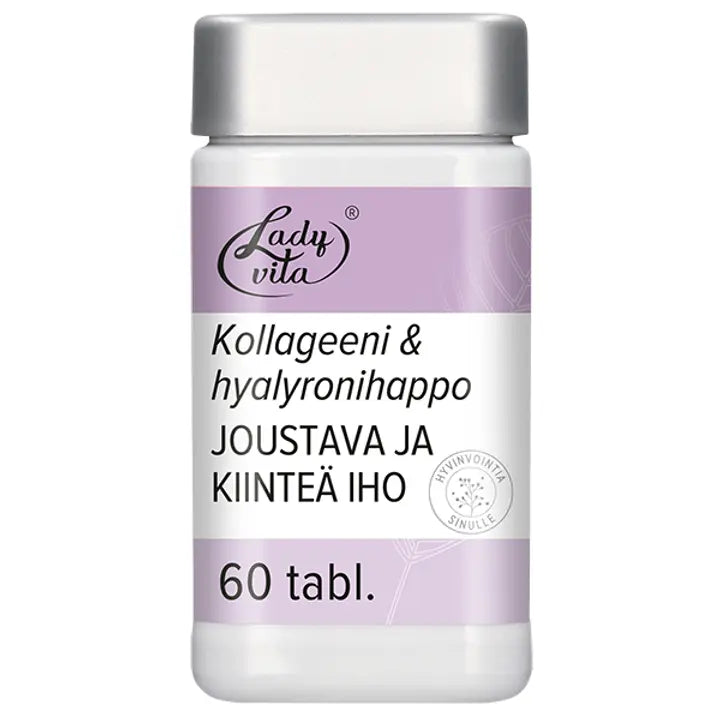 Ladyvita Kollageeni ravintolisä Kollageeni-hyaluronihappo-vitamiinitabletti 60 tabl-Ladyvita 胶原蛋白膳食补充剂 胶原蛋白玻尿酸维生素片 60 片