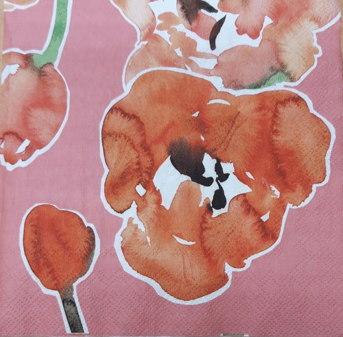Pentik Lilia橙色餐巾纸33x33厘米 20 kpl