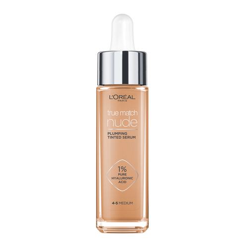 L'Oréal Paris True Match Nude Plumping Tinted Serum  4-5 Medium -meikkivoide 30 ml