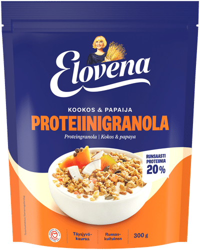 Elovena 300g kookos & papaija proteiinigranola