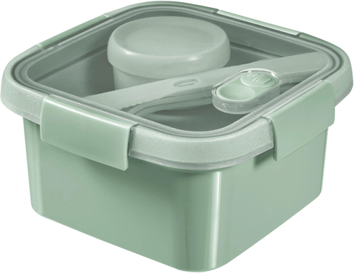 Curver 微波炉容器 Eco lunch kit sq 1.1L 浅绿色