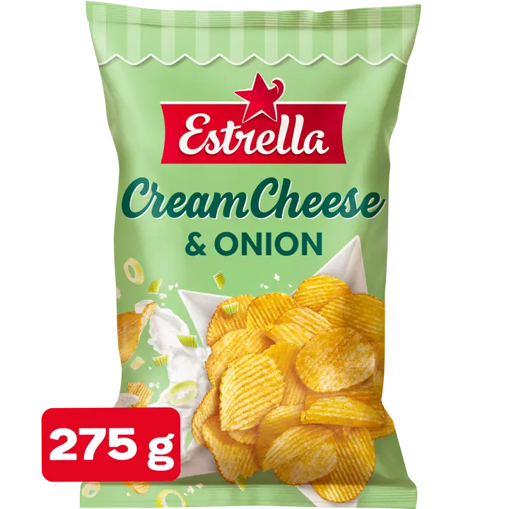 Estrella Cream Cheese & Onion sipsi 275g-Estrella 奶油芝士和洋葱片 275g
