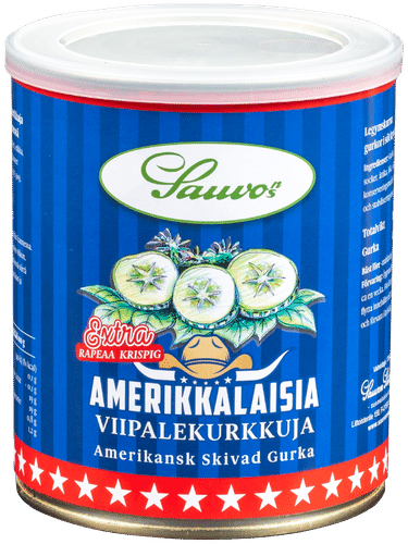 Sauvon Säilyke Amerikkalaista viipalekurkkua makeassa mausteliemessä 850/460 g