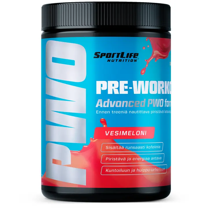 SportLife Nutrition Pre-Workout 250g vesimeloni Tehonlisäysjuomajauhe-Sportlife Nutrition 锻炼前 250 克西瓜能量增强饮料粉