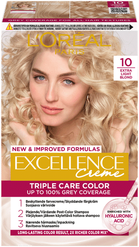 L'Oréal Paris Excellence Creme 10 Extra Light Blonde 极浅金色持久染发剂 1kpl