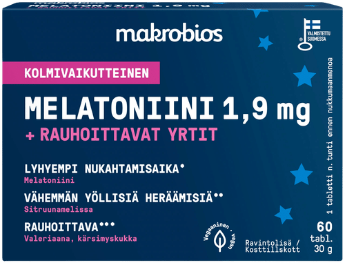 Makrobios 三重功效褪黑素1.9mg+舒缓草本60片 30g