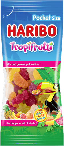 Haribo 热带水果 75克水果糖袋｜HARIBO Tropi Frutti 75g Hedelmäkarkkipussi