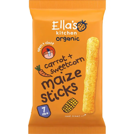 Ella's Kitchen Maissi porkkana maissitikku LUOMU 16g｜Ella´s Kitchen 艾拉厨房玉米胡萝卜玉米棒有机 16g