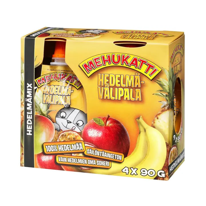 Mehukatti hedelmämix hedelmävälipala 4x90g｜Mehukatti Hedelmävälipala Mehukatti 水果混合水果零食 4x90g