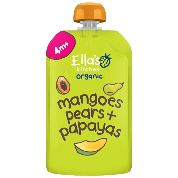 Ella's Kitchen Mango-päärynä-papaijasose alkaen 4kk LUOMU 120g｜Ella's Kitchen 芒果梨木瓜泥 4 个月起 有机 120g