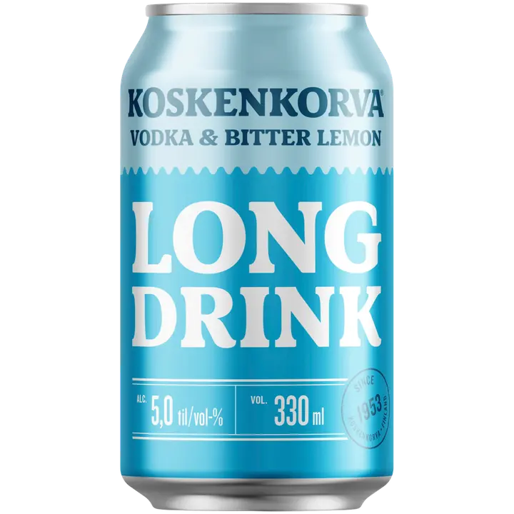 Koskenkorva Long Drink Vodka Bitter Lemon 5% 33cl CAN｜Koskenkorva 长饮伏特加苦柠檬 5% 33cl 罐装