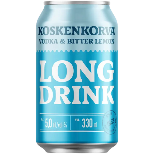 Koskenkorva Long Drink Vodka Bitter Lemon 5% 33cl CAN｜Koskenkorva 长饮伏特加苦柠檬 5% 33cl 罐装