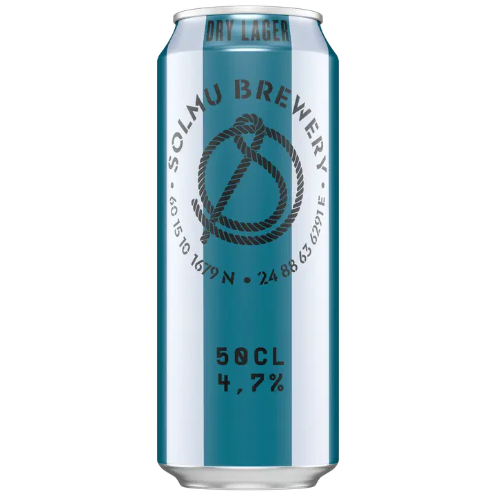 Solmu Dry Lager olut 4,7 % tölkki 0,5 L｜Solmu 干拉格饮品 4.7% 罐装 0,5 L