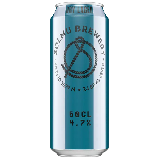 Solmu Dry Lager olut 4,7 % tölkki 0,5 L｜Solmu 干拉格饮品 4.7% 罐装 0,5 L