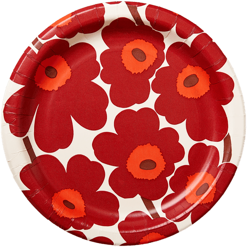 Marimekko Lautanen 18cm 10x10kpl Unikko punakerma