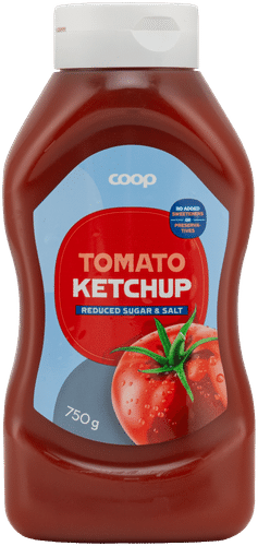 Coop 番茄酱减糖减盐 750 g｜Coop tomaattiketsuppi vähemmän sokeria ja suolaa 750 g