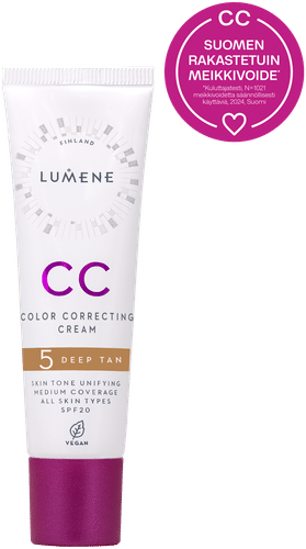 Lumene CC调色粉底液SK20 5深古铜色 30 ml｜Lumene CC Color Correcting Meikkivoide SK20 5 Deep Tan 30 ml