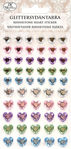 J.K. Primeco glittersydäntarra pastellilajitelma