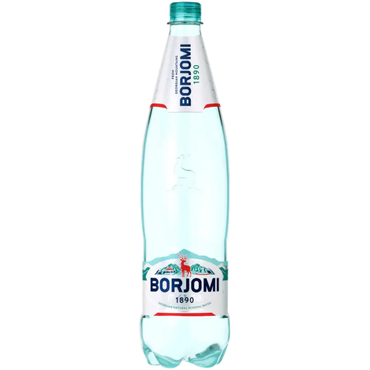 Borjomi Georgian Mineral Water luontainen hillihapotettu kivennäisvesi 1L｜Borjomi 格鲁吉亚矿泉水，天然弱酸矿泉水 1L