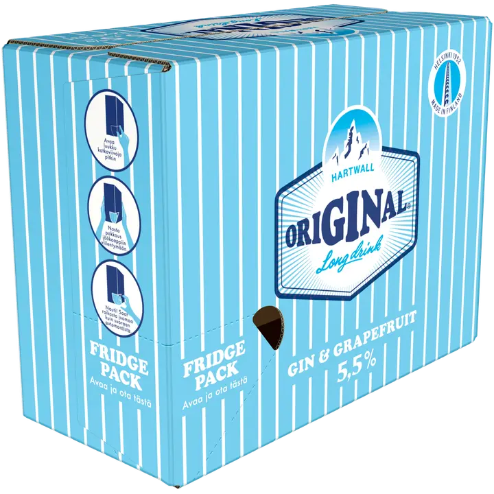 12 x Hartwall Original Long Drink 5,5% 0,33 l｜Hartwall Original Long Drink 12 x Hartwall 原味长饮 5.5% 0,33 l
