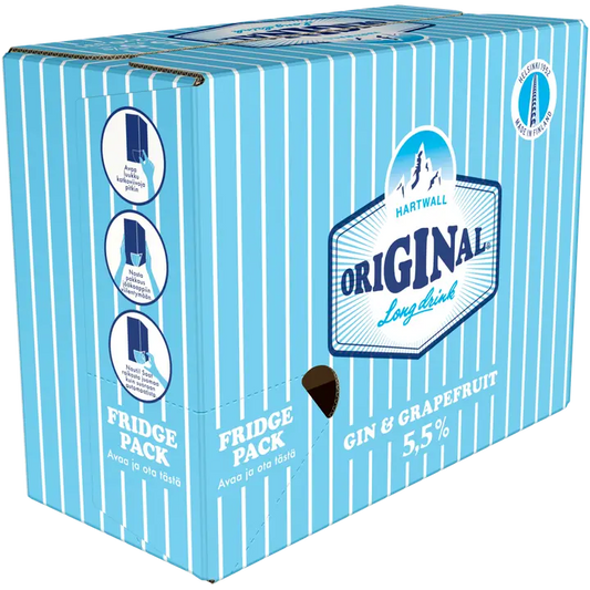 12 x Hartwall Original Long Drink 5,5% 0,33 l｜Hartwall Original Long Drink 12 x Hartwall 原味长饮 5.5% 0,33 l