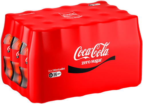 Coca-Cola 24包装 可口可乐零糖 碳酸饮料 塑料瓶 0,33 L