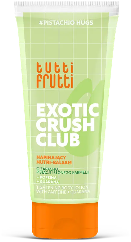 TUTTI FRUTTI 异域风情俱乐部身体乳 开心果、咖啡因和瓜拉纳 200 ml｜Tutti Frutti Exotic Crush Club vartalovoide pistaasi, kofeiini ja guarana 200 ml