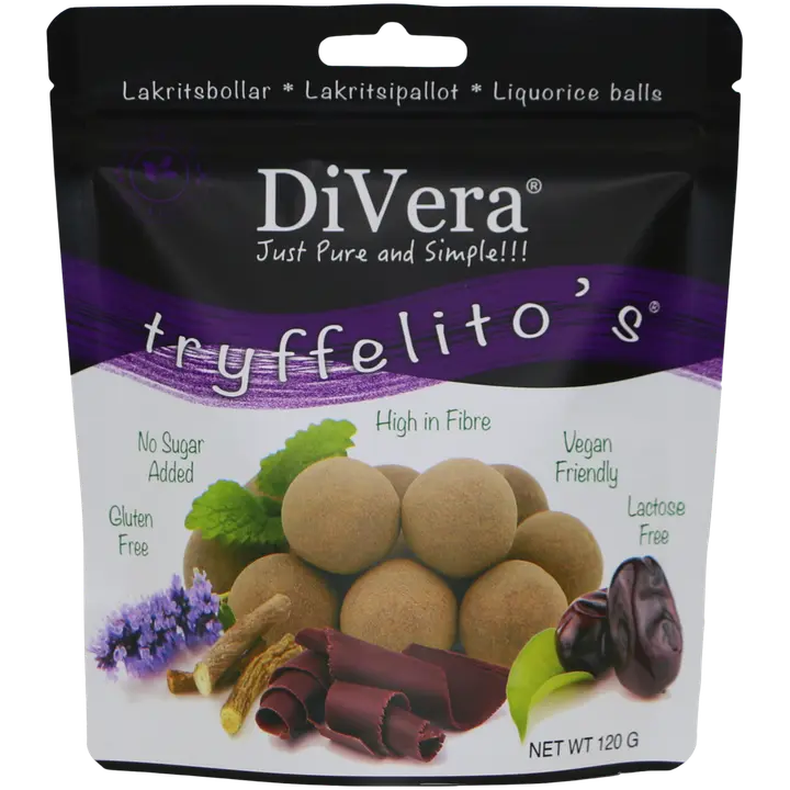 DiVera Just Pure and Simple!!! Tryffelito's Lakritsipallot 120g-DiVera 就是纯粹又简单！！！松露利托甘草球 120g