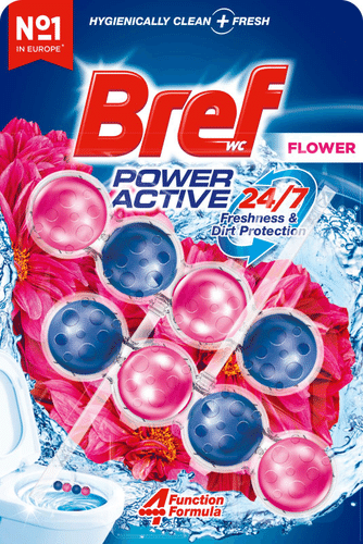 Bref 2x50克 Power Active 花朵马桶清新剂